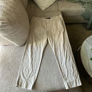 Men’s XXL Abercrombie & Fitch Tan Linen-Look Chinos Relaxed Stretch Fit